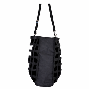 Premium Black Nylon Horse Hay <b>Bag</b> Slow Feed Hay <b>Net</b> Large Capacity Adjustable Strap Durable Stable Feeding <b>Bag</b> Heavy Duty - Product Image 6