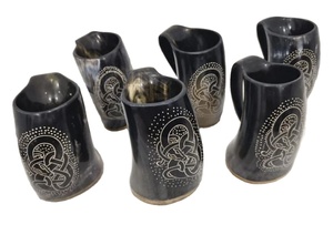 Authentique tasse en corne de buffle et de boeuf pour café Meilleur cadeau de garçons d'honneur pour hommes Inspiré de Game of Thrones Bar Beer Mug Accessoire Agate - Product Image 2