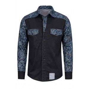 Chemise de travail FRC idéale pour le soudage et les travailleurs pétroliers, style western, chemise à manches longues pour homme, résistante aux flammes, style western, deux poches, fermeture à boutons-pression - Product Image 2