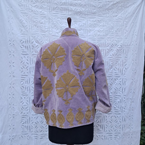 Chaquetas de Terciopelo Suave de Diseño Occidental, Bordadas, con Bolsillos Delanteros Abiertos, Estilo Nehru, Abrigo Bohemio Informal para Mujer - Product Image 4