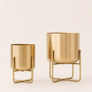 Jardinière Moderne de Luxe en Laiton avec Support, Pot de Fleurs Doré en Métal pour Décoration Intérieure, Fabricant Grossiste de Haute Qualité - Product Image 2