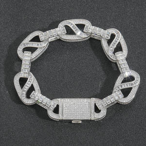 Bracelet en diamant moissanite avec logo personnalisé pour femmes, bracelet tennis en argent sterling 925, fabricant de bijoux en gros - Product Image 5