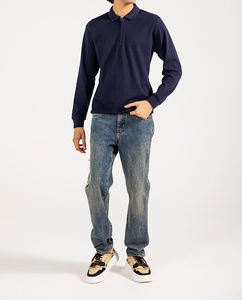 Camiseta polo informal al por mayor para hombre, 100% algodón, talla grande, corte holgado, manga corta, transpirable, con logo impreso personalizado. - Product Image 4