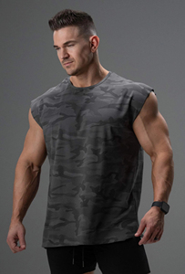 T-shirt de sport à épaules tombantes, coupe ample, ourlet droit, fentes latérales, mélange coton et élasthanne, col rond - Product Image 1