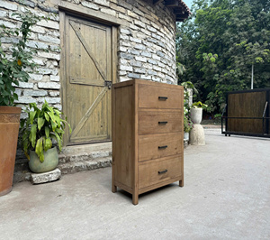 Solid Wood 5 Drawer Dresser <b>Rustic</b> Storage <b>Cabinet</b> Brown Wooden Chest for Bedroom Living Room - Product Image 3