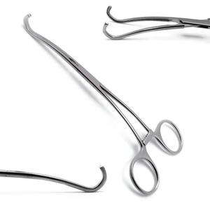 Pinza Vascular Pediátrica Cooley Premium de 17 cm, Multiángulo, con Dientes Atraumáticos, de Acero Inoxidable, Instrumentos Quirúrgicos Cardiovasculares, CE - Product Image 1