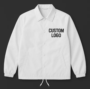 Chaqueta Deportiva Personalizada con Logotipo Blanco, Diseño Geométrico/a Cuadros/con Letras/Dibujos Animados en la Parte Delantera, Estilo Patchwork/Camuflaje para Hombre - Product Image 1