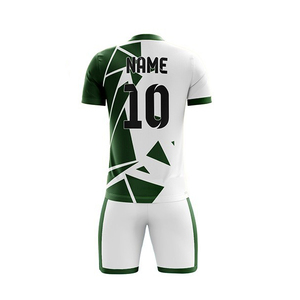 Maillot de football d'équipe personnalisé, dernière conception, à manches courtes, avec logo frontal, respirant, été, 100 % polyester, séchage rapide - Product Image 4