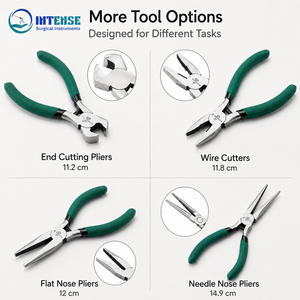 8 Piece Professional Jewelry Making <b>Pliers</b> <b>Set</b> Round Nose Needle Nose Flat Nose Wire Cutters Ergonomic Handle Jewelry - Product Image 5