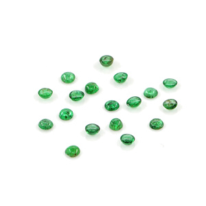 Esmeraldas naturales de Zambia calibradas en forma de cabujón de 2.5 mm, piedras preciosas sueltas para la fabricación de joyería, listas para usar. - Product Image 3