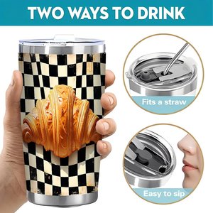 Stainless Steel Tumbler 20oz <b>Double</b> <b>Wall</b> Vacuum Insulated Custom Pattern Travel <b>Mug</b> With Lid For Coffee Tea - Product Image 5