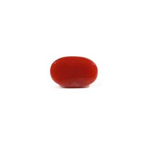 Natural Japanese Red Coral Cabochon 2.75 Carat Loose Gemstone for Fine Jewelry - Product Image 2