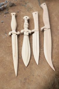 <b>Disposable</b> Wooden Knife Sustainable Birchwood Utensils for <b>BBQ</b> Camping and Travel Use - Product Image 3