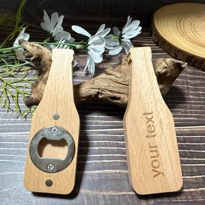 Ouvre-bouteille en bois gravé sur mesure avec insert en acier inoxydable – Outil de bar rustique et écologique pour la cuisine, idéal pour les cadeaux promotionnels - Product Image 4