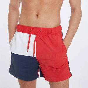 Shorts de bain personnalisés avec logo, pour l'été, avec cordon de serrage, en coton respirant, pour hommes - Product Image 3
