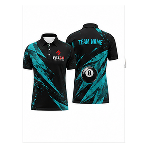 Men's Billiard for Shirt-100% Polyester <b>Canvas</b> Fabric Customizable Sublimation Design Quick Dry OEM Customization - Product Image 6