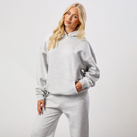 Ensemble 2 pièces décontracté pour femme : sweats à capuche oversize et pantalons de jogging en molleton de coton épais – Nouveauté streetwear très prisée