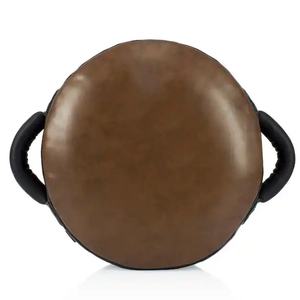 แผ่นรองรับการต่อยมวยหนังแท้คุณภาพสูงสั่งทำพิเศษ สีน้ำตาลดำ ขายดี พร้อมบริการ OEM ที่ดีที่สุด แผ่นรองเตะแบบวงกลม - Product Image 1