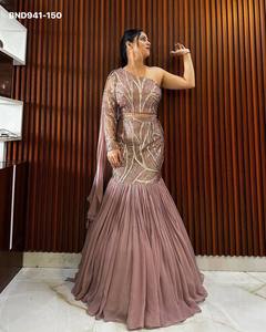 Lehenga-Dupatta con Choli Integrado, Diseño Elegante en Faux Georgette con Bordado de Lentejuelas, Estilo Sirena, para Mujer - Product Image 3