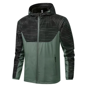 Windbreaker Men Casual Spring Autumn New Arrival Lightweight Jacket Contrast Color Zipper up Running Windbreaker Men's Jackets - Product Image 3