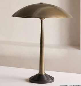 Nyxora Atelier Modern Iron Table <b>Lamp</b> Black Base <b>Mid</b>-<b>Century</b> Design Handmade Self-Adhesive Durable Finish Indoor Bedroom Decor - Product Image 1