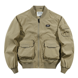 Factory Direct Sale <b>Men</b> Bomber <b>Jackets</b> New Arrival Outdoor Wear <b>Track</b> <b>Jackets</b> Plain Color Zipper Customized Bomber <b>Jackets</b> - Product Image 1