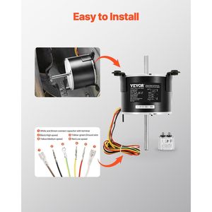 Motore Ventilatore AC Monofase Dometic Brisk Air I per Camper, Compatibile 1/5HP 115V 2.6A 1650 RPM (3 Velocità) - Modello 3108706.916 - Product Image 6