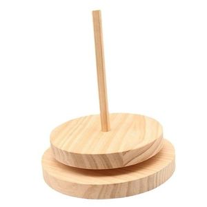 Support en bois pour pelotes de laine, écologique, 11,5 cm, design simple et élégant, de haute qualité, pour la couture, le tricot et le crochet, durable - Product Image 2