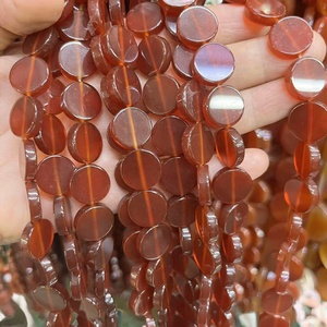 High Quality 13mm Red Agate <b>Stone</b> <b>Beads</b> Four-Leaf Clover Fashion Jewelry Making Approx 380mm - Product Image 3