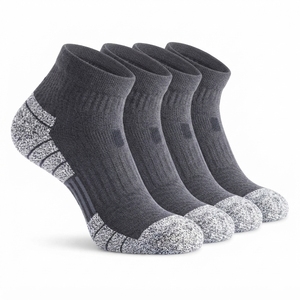 Chaussettes courtes invisibles pour femmes Hiend Industries certifiées BSCI OEKO-TEX, respirantes, épaisses, antidérapantes, en Spandex/Polyester/Coton - Product Image 4