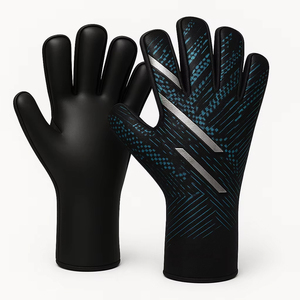 ถุงมือผู้รักษาประตูฟุตบอลแบบมืออาชีพ ทำจากยาง PU สำหรับฝึกซ้อมและการแข่งขัน ป้องกันนิ้วมือลื่นหลุด เหมาะสำหรับระดับประถมศึกษาและมัธยมศึกษา - Product Image 4