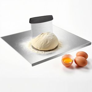 Grande planche à découper en acier inoxydable avec grattoir pour hacher la viande - Product Image 4