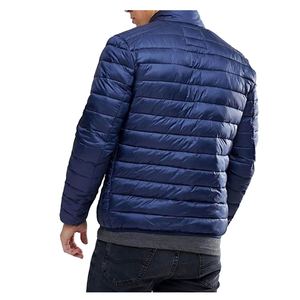 Doudoune matelassée bleu marine à capuche pour homme, fermeture éclair frontale, coupe décontractée, prix de gros personnalisé 2026 - Product Image 6