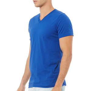 เสื้อยืดผู้ชายสีน้ำเงินแบบทางการ ปักโลโก้ตามสั่ง ดีไซน์ตัวอักษร ผ้าฝ้าย 100% น้ำหนักเบา สไตล์ใหม่ - Product Image 1