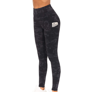 Leggings de fitness tricotés en spandex taille mi-haute pour femmes, personnalisables avec logo, haute qualité, séchage rapide, vente en gros, vêtements de sport - Product Image 1