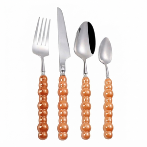 <b>Vintage</b> Metal Flatware <b>Set</b> With Pearl Handles Dishwasher Safe Perfect For Home Wedding Dining Table Dinnerware <b>Cutlery</b> <b>Sets</b> - Product Image 5