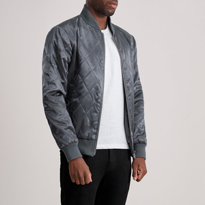 Vestes en satin pour hommes 100% satin, couleur gris, élégantes, manches longues, vêtements d'hiver, vestes en satin pour hommes - Product Image 4