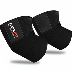 Rexfit Sport - Mangas de Soporte para Codo de 5 mm para Gimnasio, para Press de Banca y Entrenamiento de Fuerza, Compresión de Neopreno para Hombres y Mujeres - Product Image 1