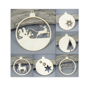 Wooden Christmas Ornaments <b>Set</b> Round <b>Nativity</b> Scene Hanging Decorations Traditional Handicraft Tree Decor - Product Image 6