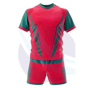 Vêtements d'entraînement de rugby unisexes personnalisés de haute qualité, antibactériens, à séchage rapide, uniforme d'équipe à transfert thermique - Product Image 5