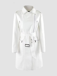 Wholesale Exclusive <b>Genuine</b> <b>Leather</b> <b>Jackets</b> For Women's Custom Suede <b>Leather</b> Coat High Quality Cowhide Suede Long Coats - Product Image 4