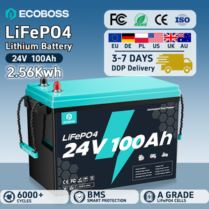 ECOBOSS High Cycle Life 24V100Ah 2.5kWh Lithium <b>Battery</b> Pack for Solar Energy Storage LiFePO4 <b>Battery</b> for Cabin Inverter System - Product Image 1