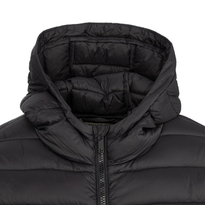 Blouson matelassé coupe-vent à capuche pour homme - Léger, écologique, résistant à l'eau, tricoté, fermeture éclair unie, style streetwear - Product Image 4