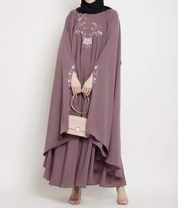 Best Quality Women Abaya Kaftan Dress Handmade Turkish Floor Length Long Sleeve Soft Breathable Polyester Floral Loose Fit - Product Image 4