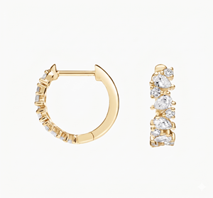 <b>Hoops</b> Earrings Diamond Earrings Gold and <b>Silver</b> Earrings Natural and Lab Grown Diamonds Earrings <b>Hoops</b> Fine Jewelry for Women - Product Image 3