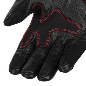 Gants de motocross en cuir avec logo personnalisé, doigts entiers, respirants, compatibles écran tactile, protection en fibre de carbone, unisexes. - Product Image 2