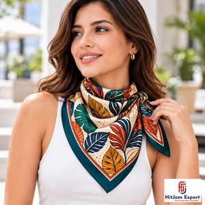 Fabricante de Pañuelos Cuadrados con Estampado Digital Personalizado, Tela Suave y Ligera, Proveedor Mayorista OEM ODM - Product Image 1