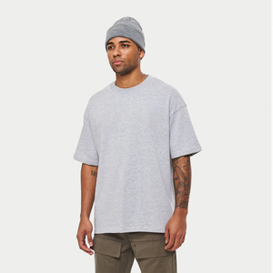 T-shirts pour hommes de couleur unie, style tendance, grande taille, col rond, légers, coupe ample, t-shirts d'été pour hommes - Product Image 6