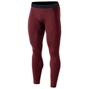 Custom Design Plus Size Blank <b>Maroon</b> Color Men <b>Legging</b> Breathable Quick Dry Elastic Waist Polyester Made Unique Style <b>Leggings</b> - Product Image 6