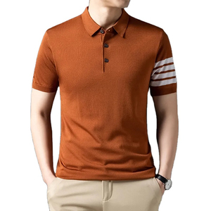 เสื้อโปโลขายดี ราคาถูก ดีไซน์ใหม่ สีพื้น ผ้าฝ้าย แขนสั้น เสื้อโปโลผู้ชาย สั่งทำโลโก้ ใส่สบายๆ - Product Image 1